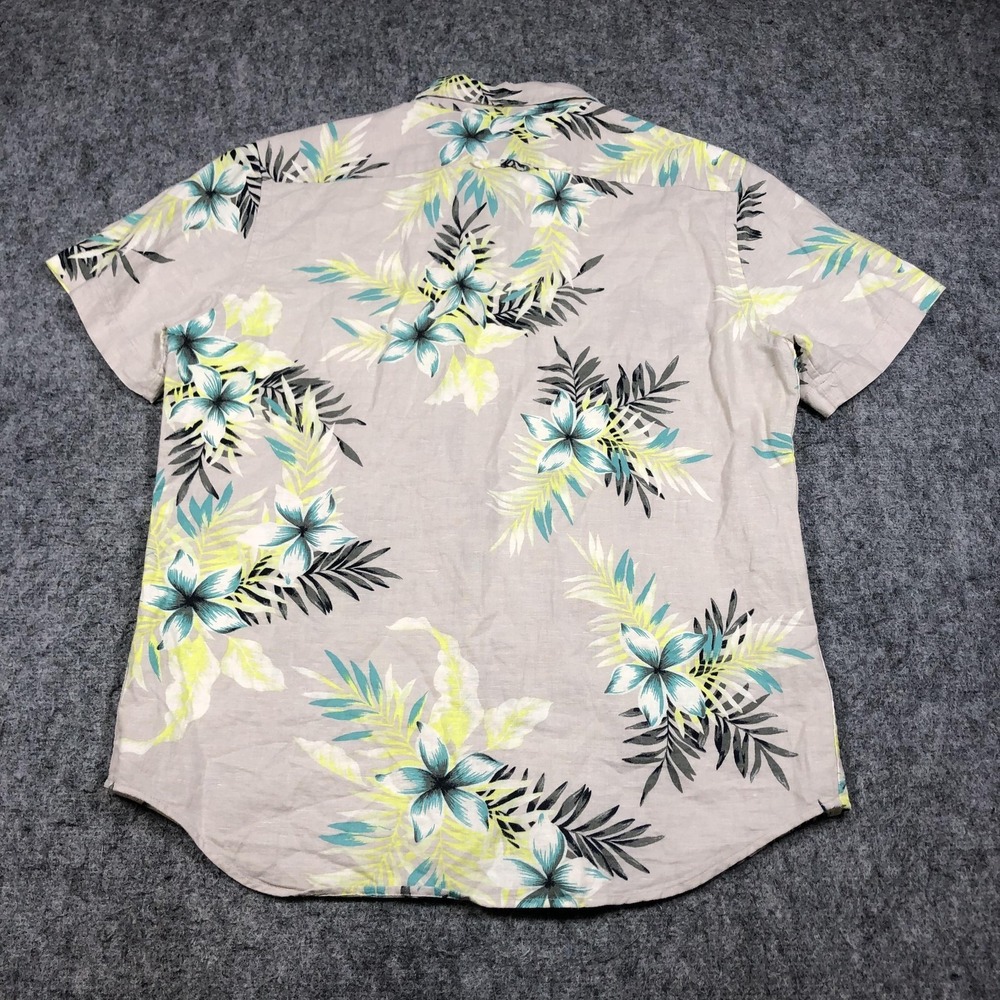 Banana Republic Shirt Mens M Multicolor Floral Linen Button Up Hawaiian Casual - Picture 15 of 15